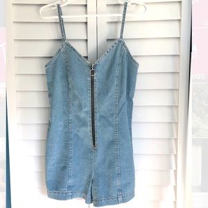 Topshop denim romper.